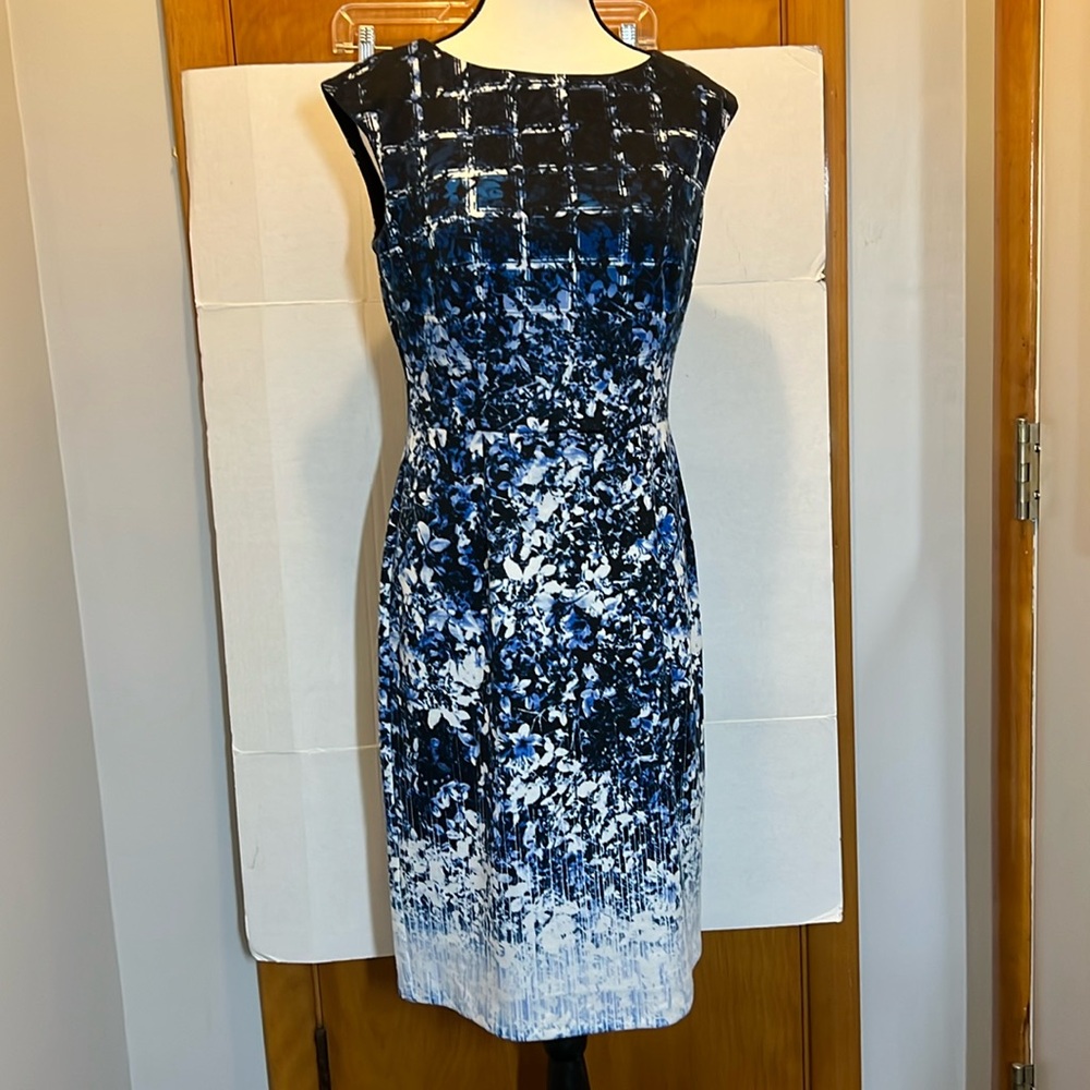 WHBM Black & Blue sheath dress